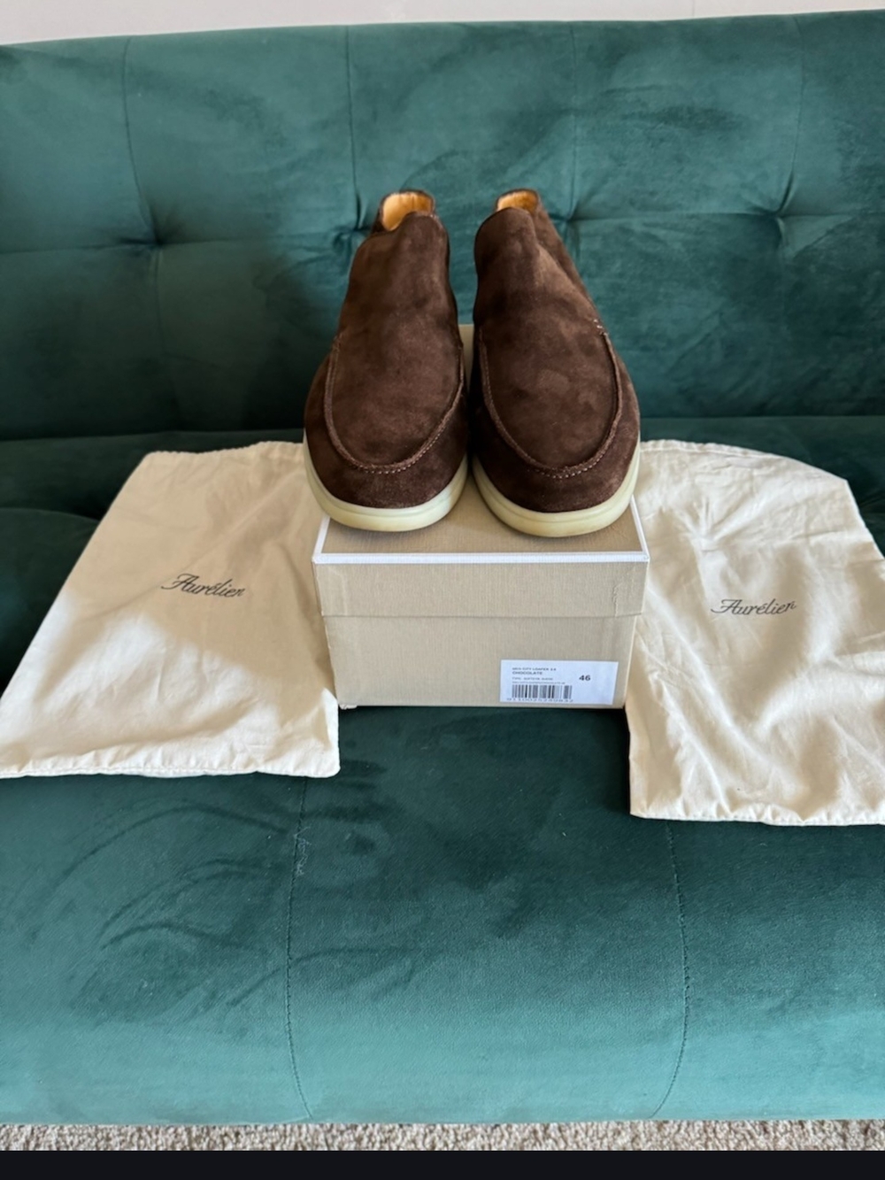 Brown Suede Slip-On Loafers for Men Made In Paris